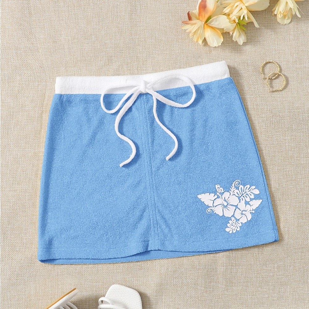 SHEIN blue mini skirt